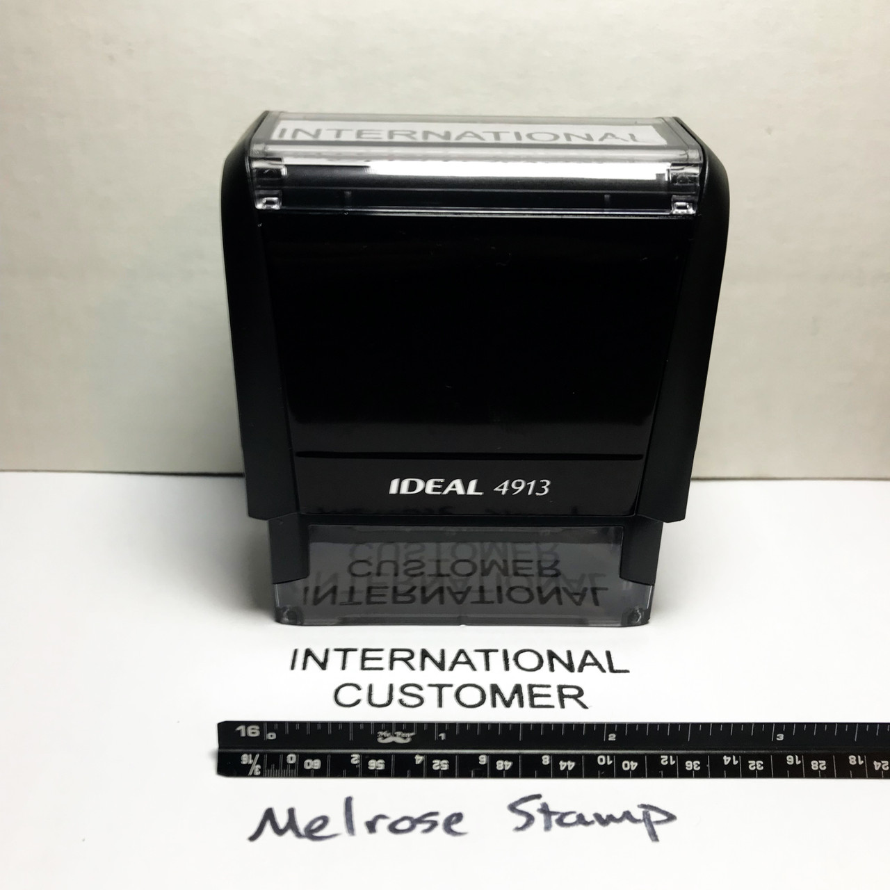 INTERNATIONAL CUSTOMER Rubber Stamp for office use self-inking