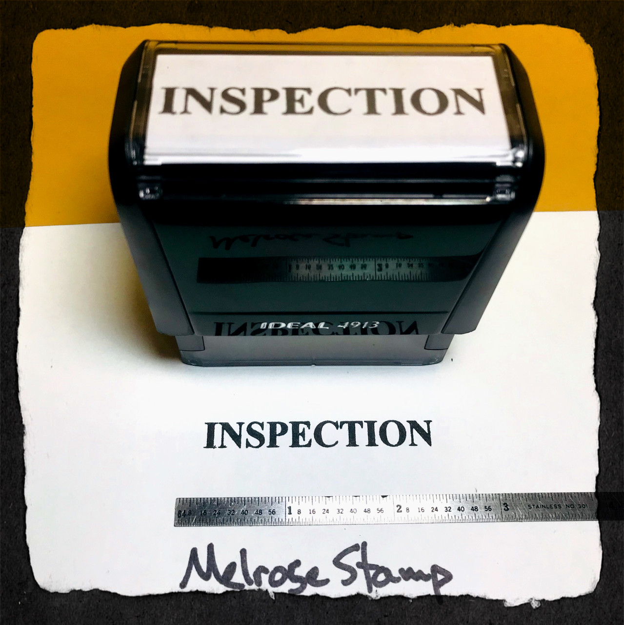 INSPECTION Rubber Stamp for office use self-inking