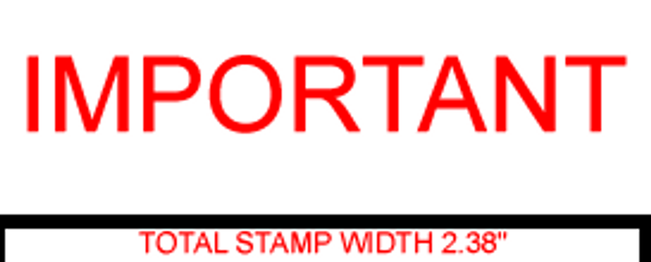 IMPORTANT Rubber Stamp for office use self-inking