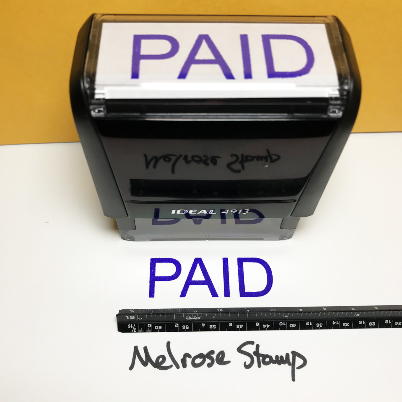 Paid Stamp Purple Ink 0522A