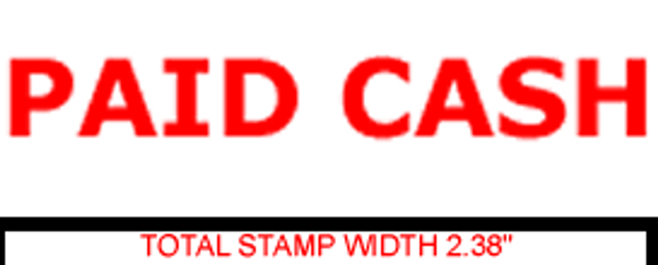 PAID CASH Rubber Stamp for office use self-inking