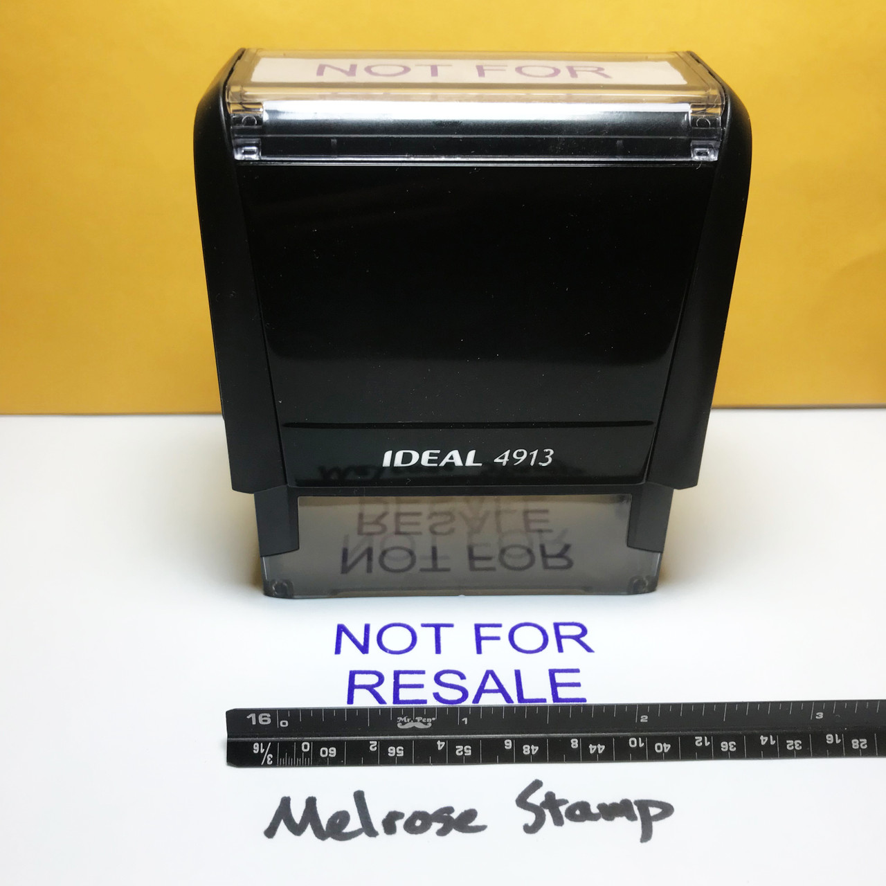 Not For Resale Stamp Purple Ink Large 0123B