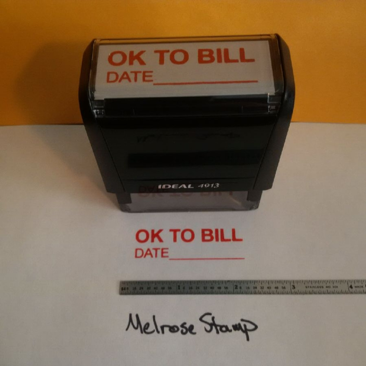 OK TO BILL w/date line Rubber Stamp for office use self-inking