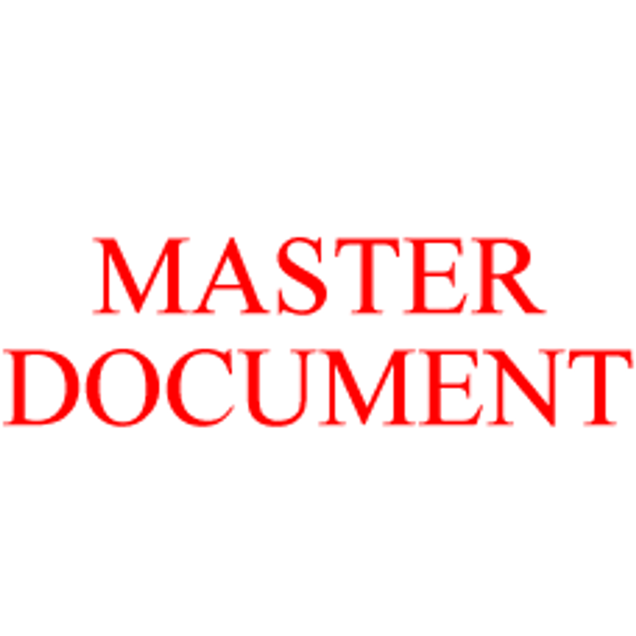 MASTER DOCUMENT Rubber Stamp for office use self-inking