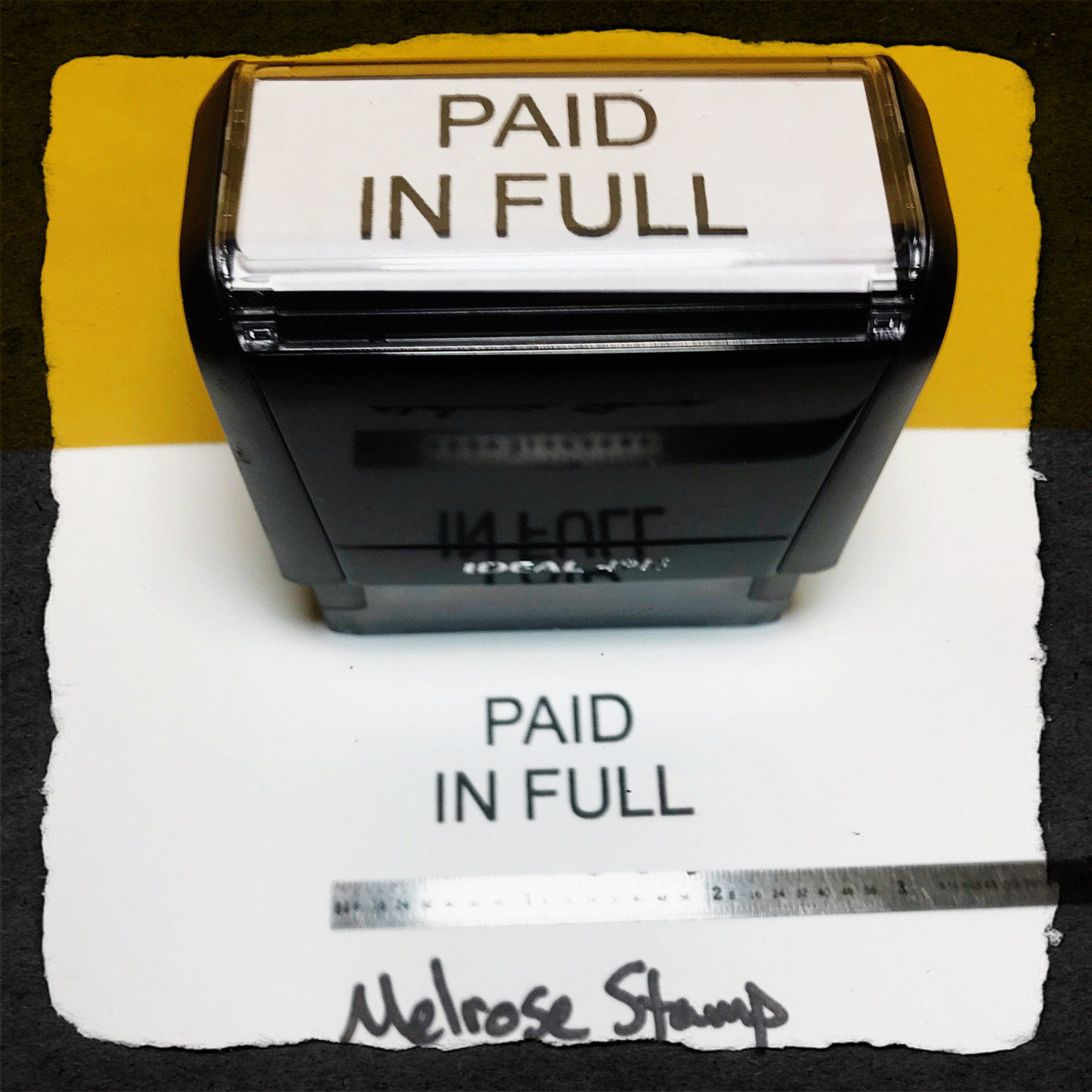 Paid In Full Stamp Black Ink Large
