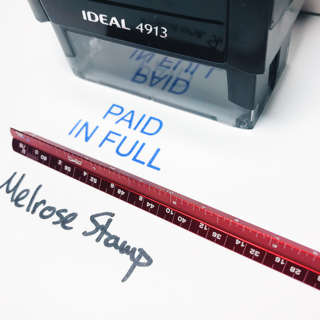 PAID IN FULL Rubber Stamp for office use self-inking