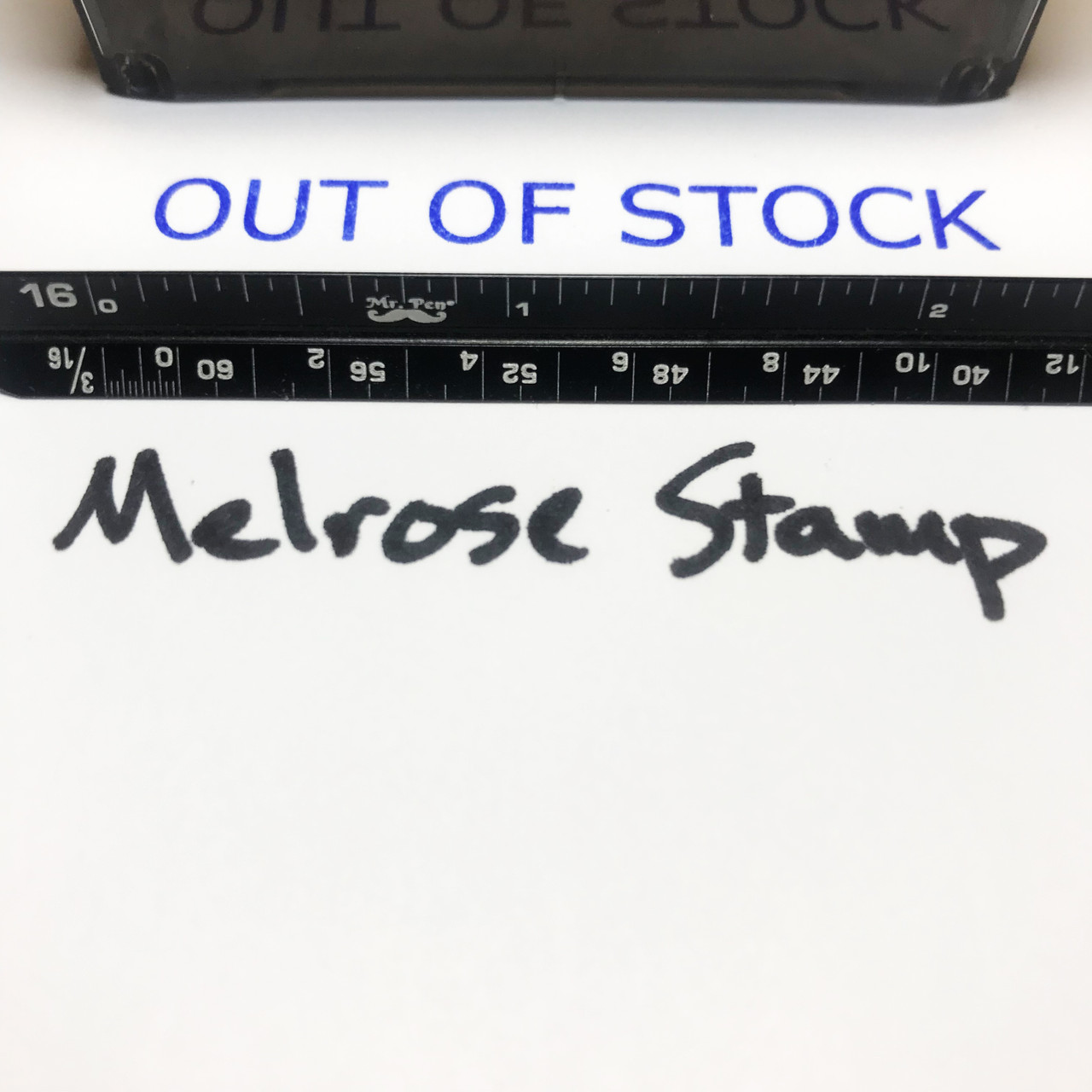 Out Of Stock Stamp Blue Ink 0123D