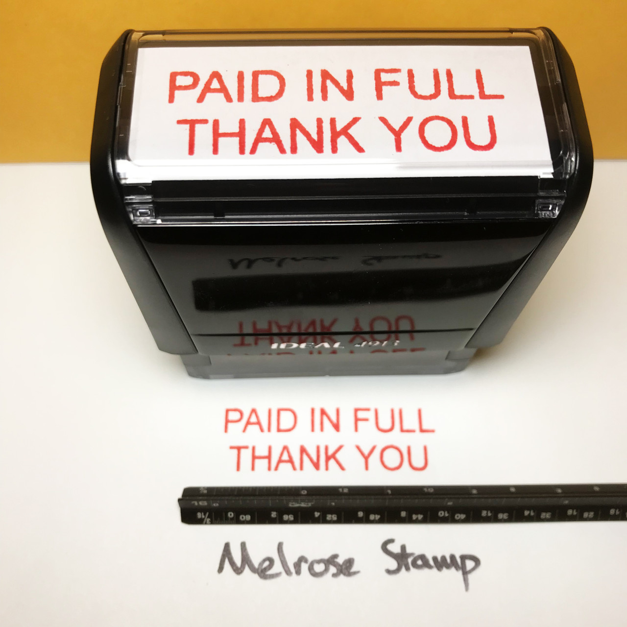 Box PAID IN FULL Thank You Stamp –