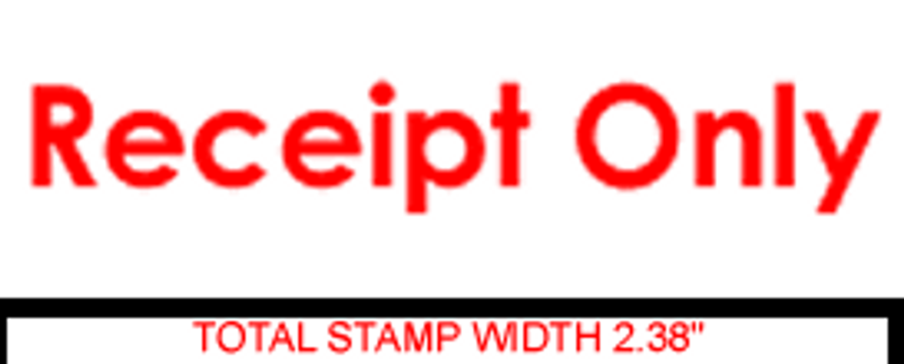 RECEIPT ONLY Rubber stamp for office use self-inking