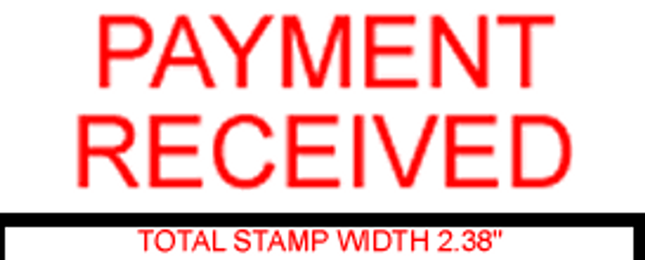 PAYMENT RECEIVED Rubber Stamp for office use self-inking
