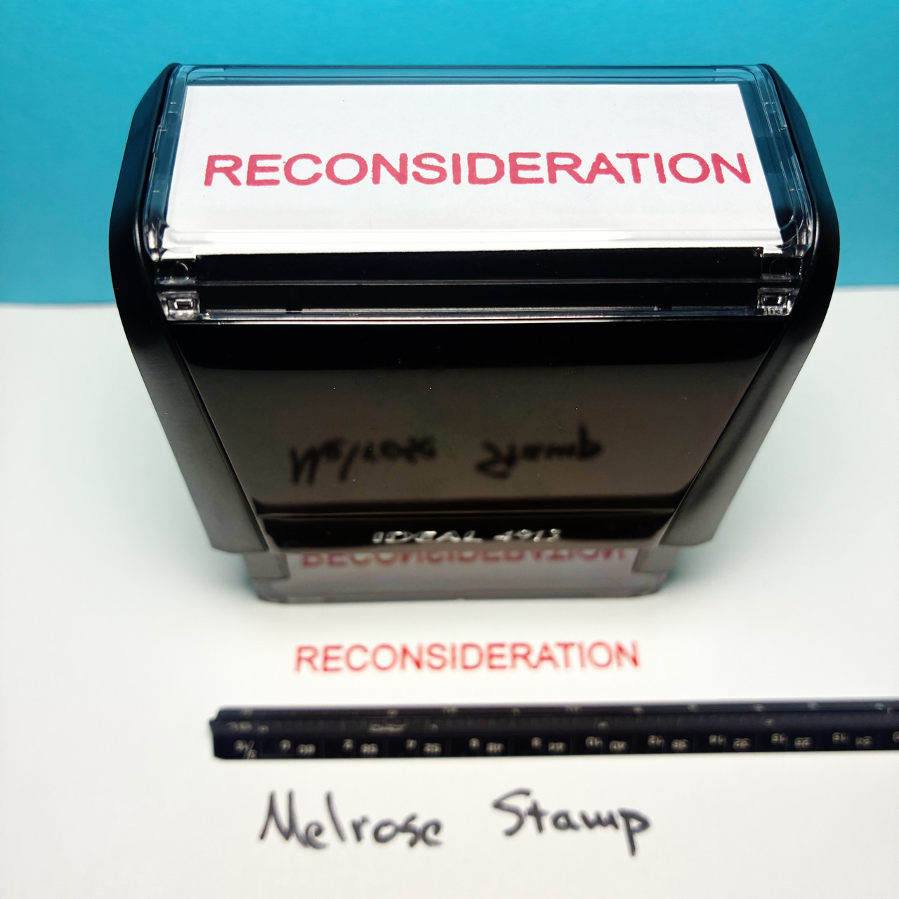 Reconsideration Stamp Red Ink Large 0725A