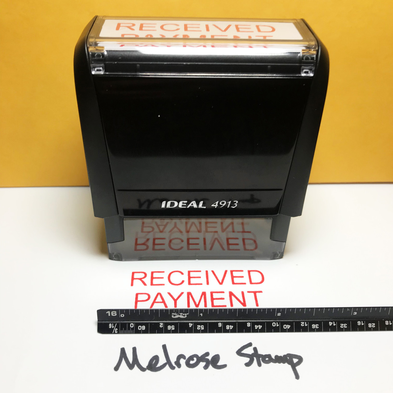 Received Payment Stamp Red Ink Large 0522C