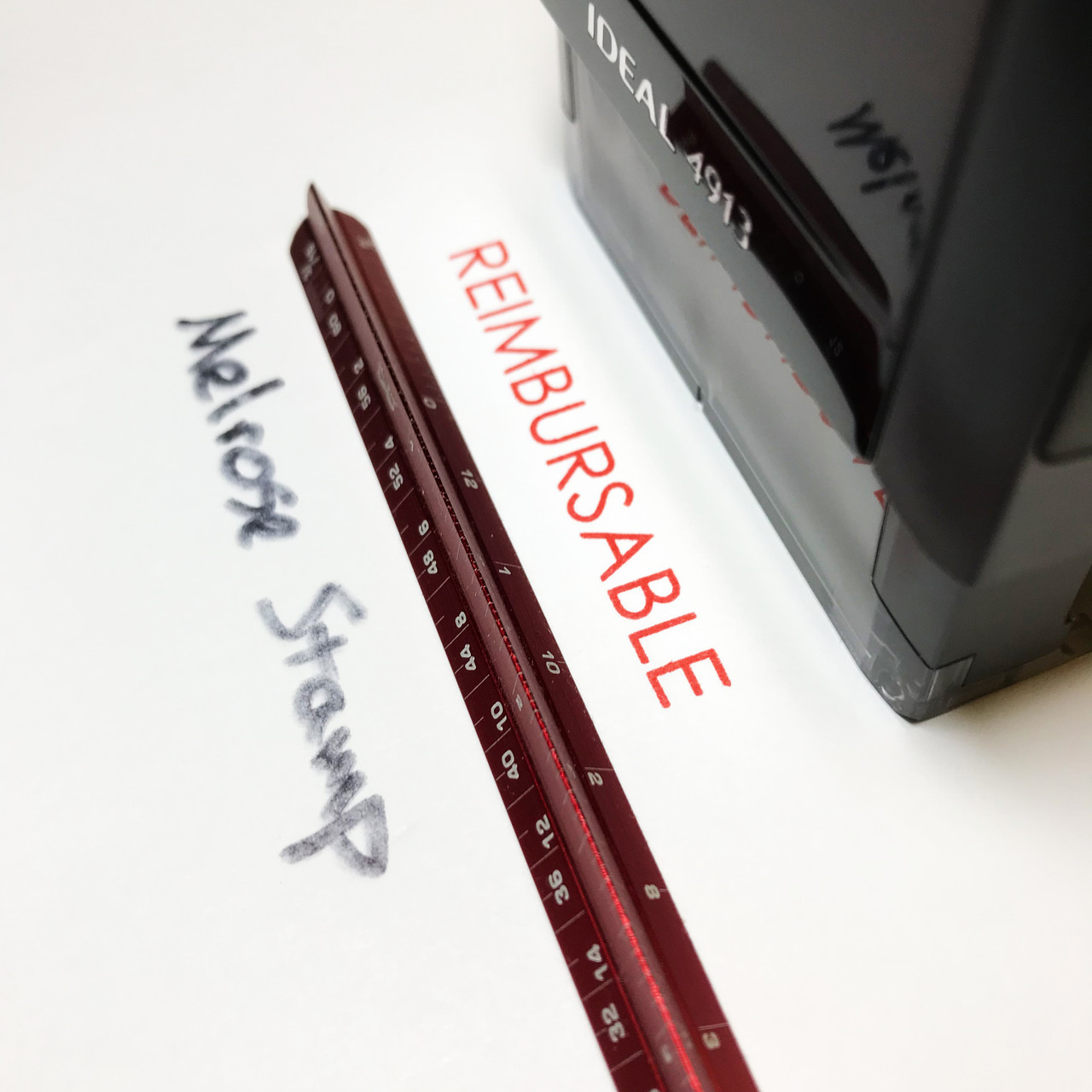 Reimbursable Stamp Red Ink Large 1122D