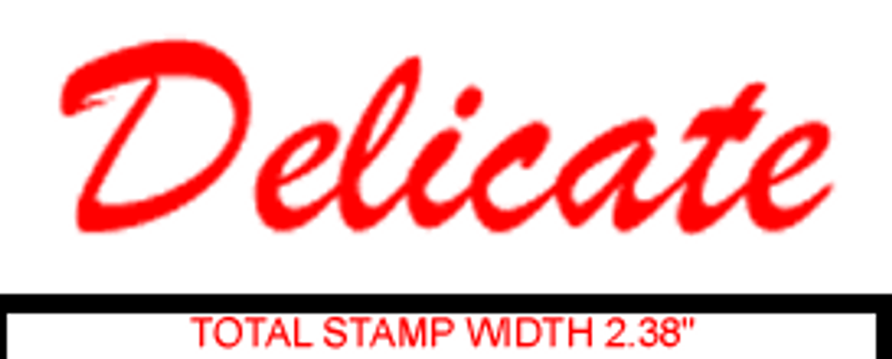 DELICATE Rubber Stamp for mail use self-inking