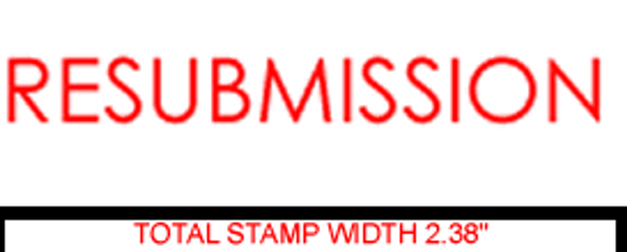 RESUBMISSION Rubber Stamp for office use self-inking