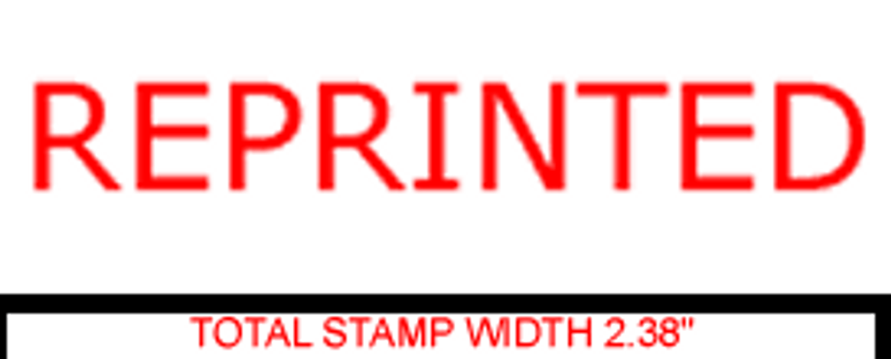 REPRINTED Rubber Stamp for office use self-inking