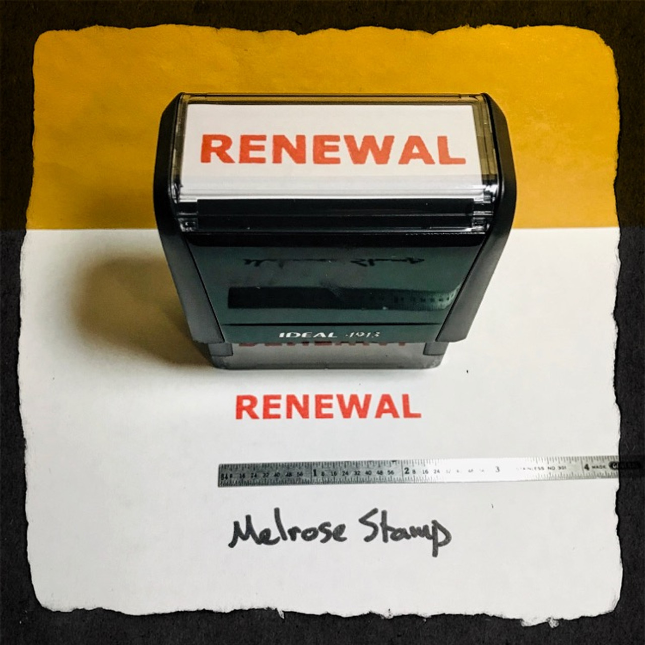 Renewal Stamp Red Ink Large