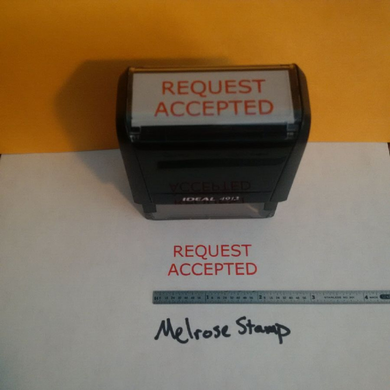 REQUEST ACCEPTED Rubber Stamp for office use self-inking