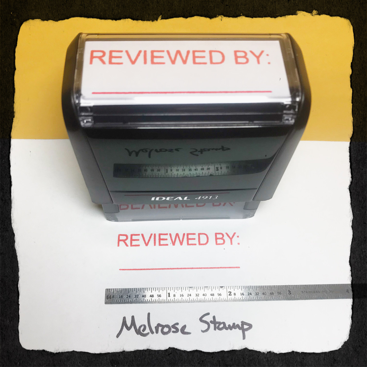 Reviewed By Stamp Red Ink Large