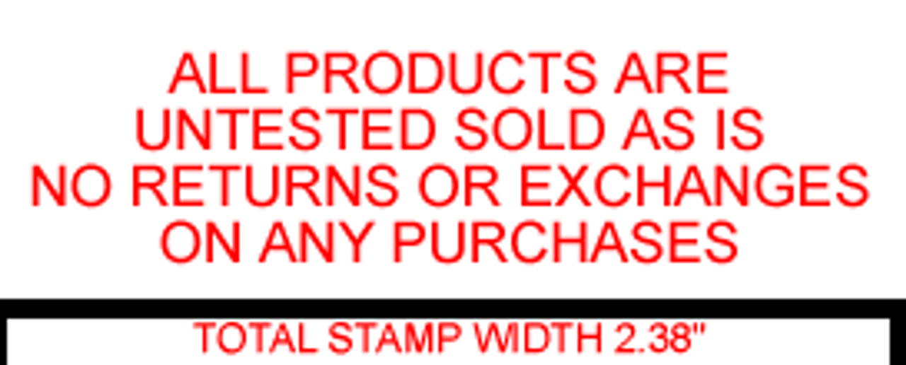 SOLD AS IS/ NO RETURNS...Rubber Stamp for office use self-inking