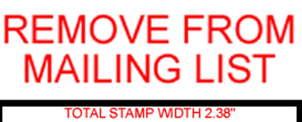 REMOVE FROM MAILING LIST Rubber Stamp for mail use self-inking