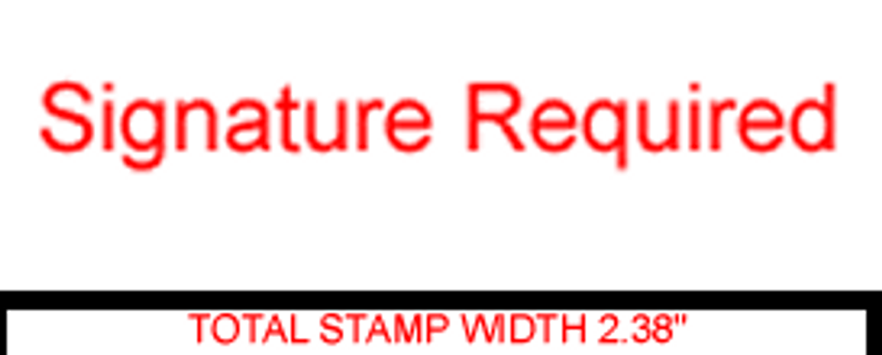 SIGNATURE REQUIRED Rubber Stamp for office or mail use self-inking