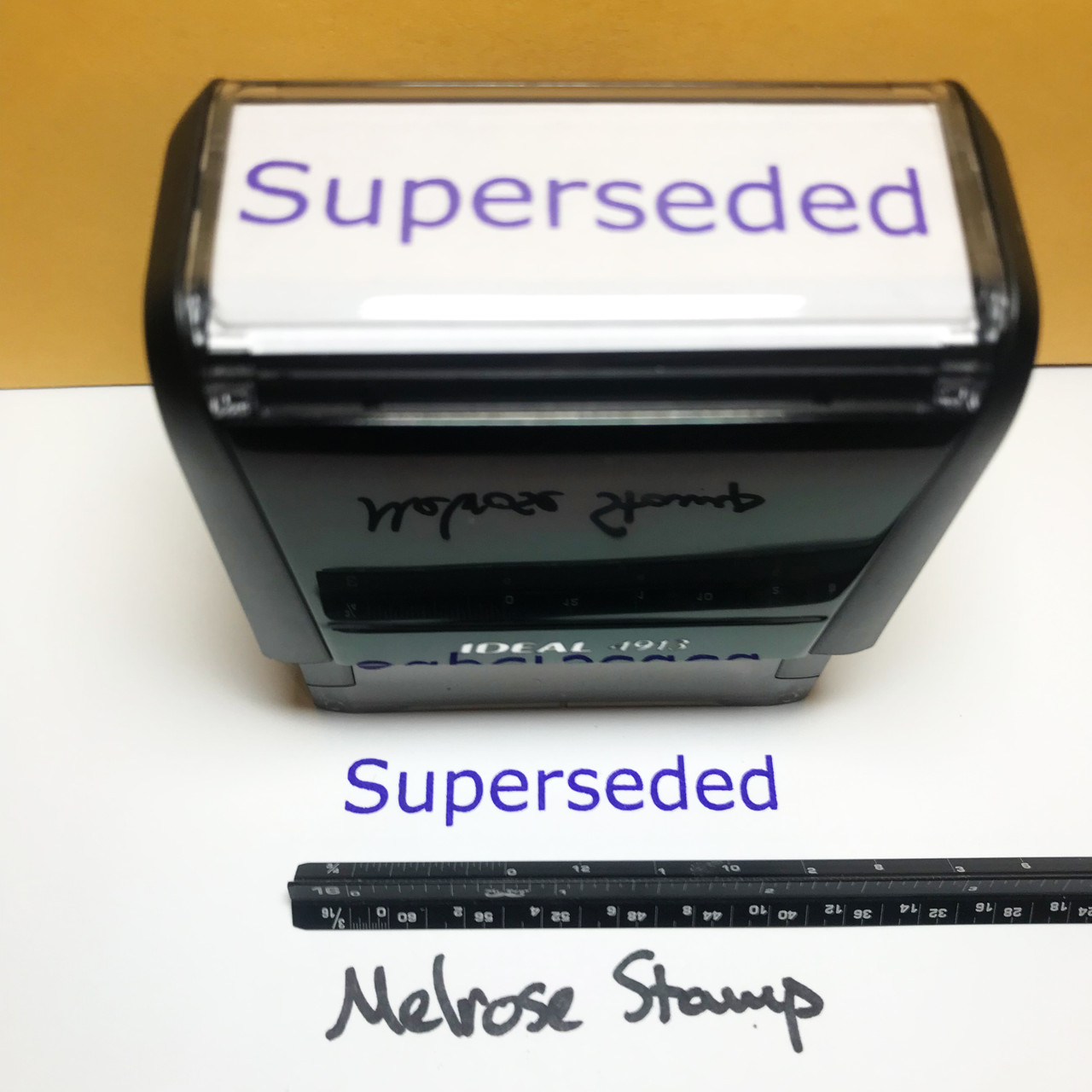 Superseded Stamp Purple Ink Large 0522A