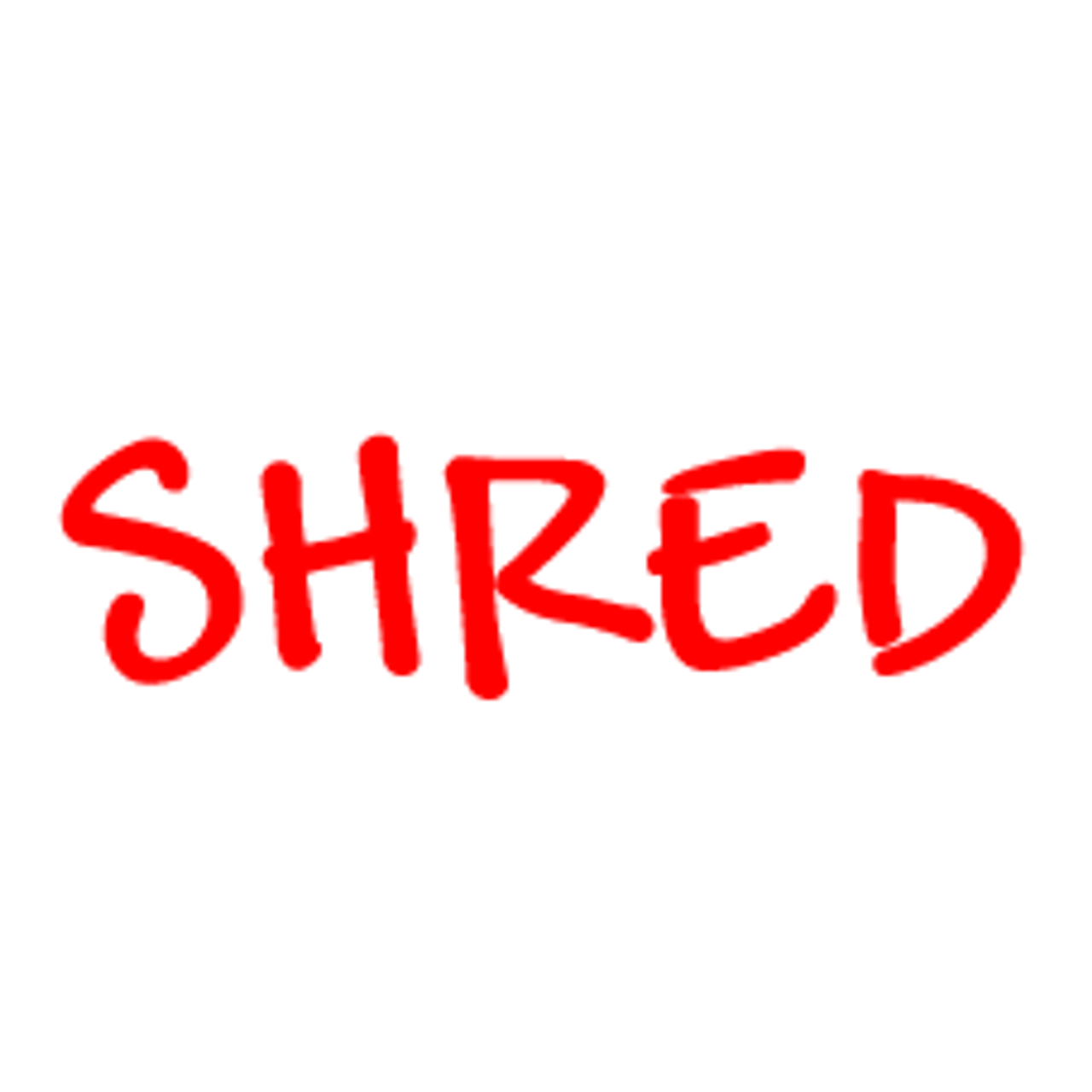 SHRED Rubber stamp for office use self-inking