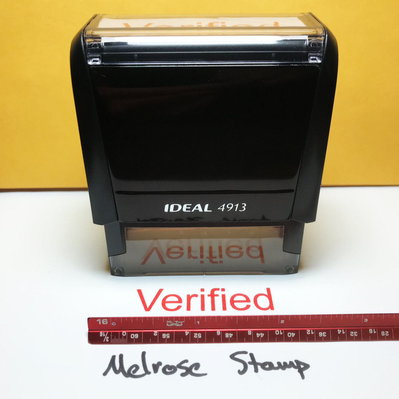 Verified Stamp Red Ink Large 2401B