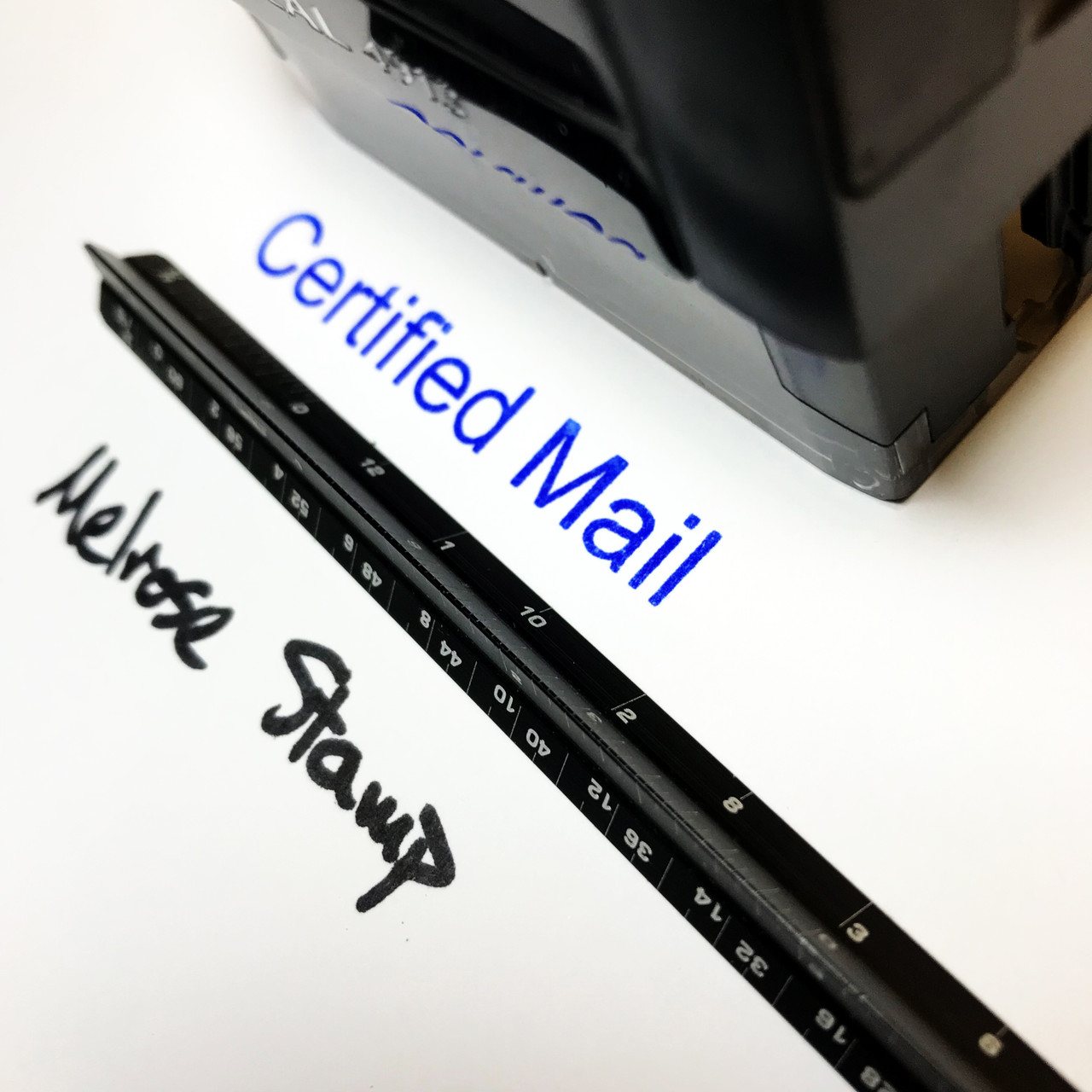 Certified Mail Stamp Blue Ink Large 0422B