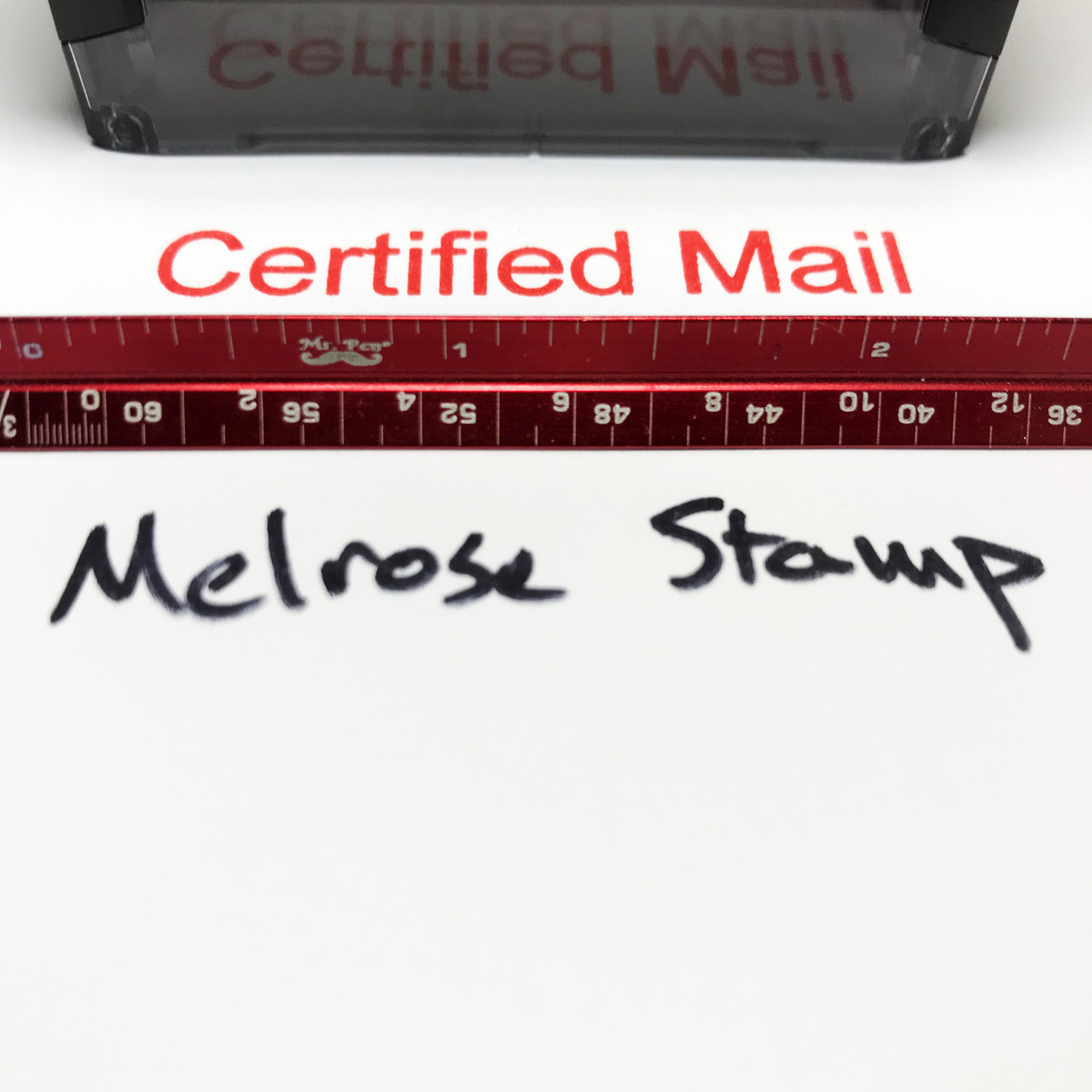 Certified Mail Stamp Red Ink Large 0923C