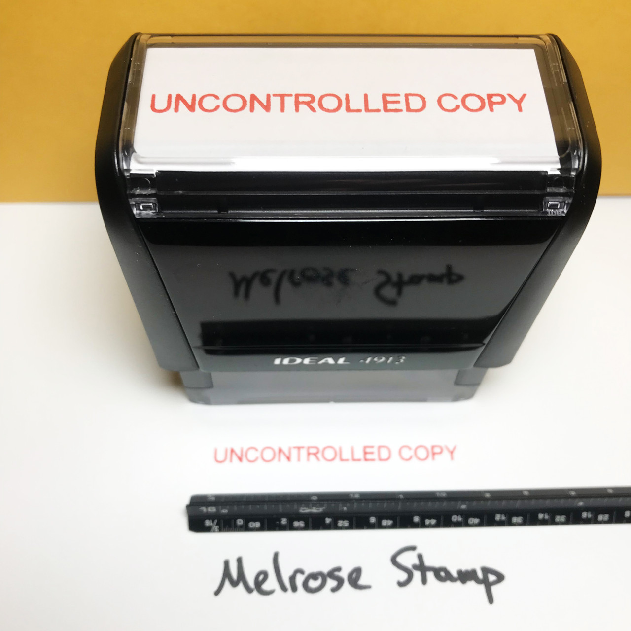 Uncontrolled Copy Stamp Red Ink Large 0622A