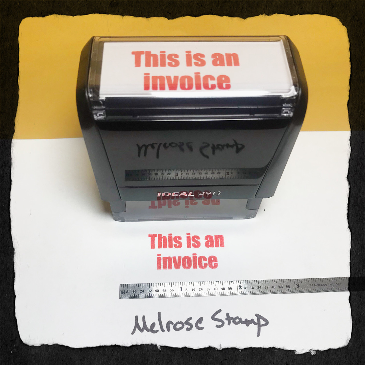This Is An Invoice Stamp Red Ink large