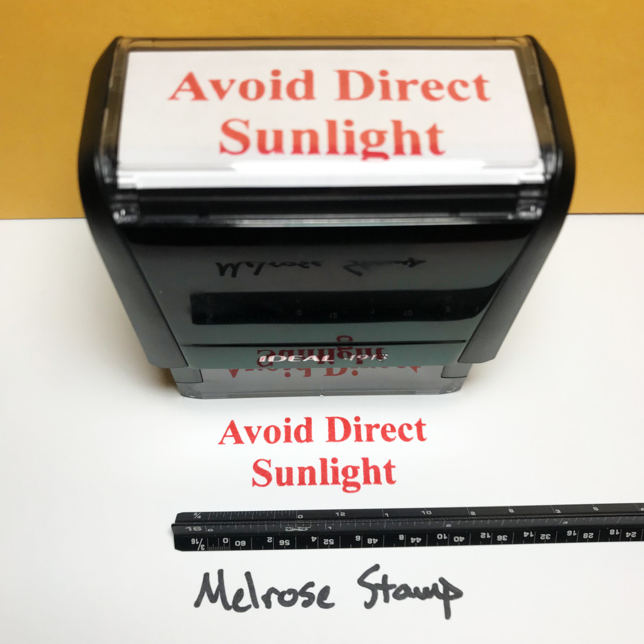 Avoid Direct Sunlight Stamp Red Ink 0522A