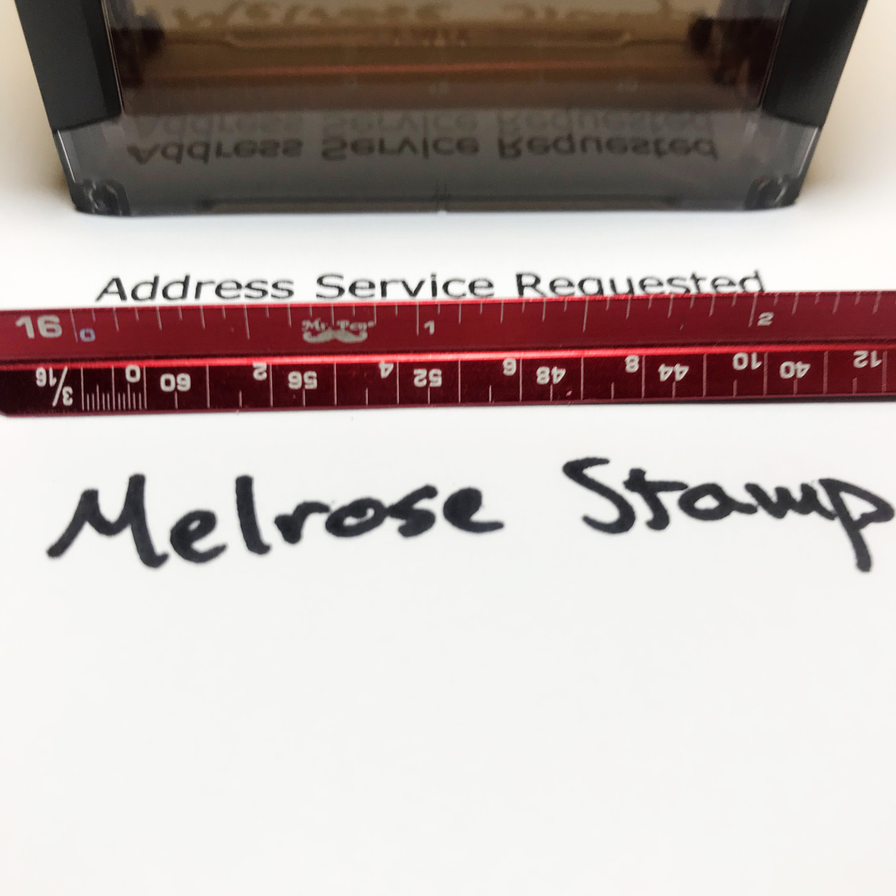 Address Service Requested Stamp Black  Ink Large 1122C