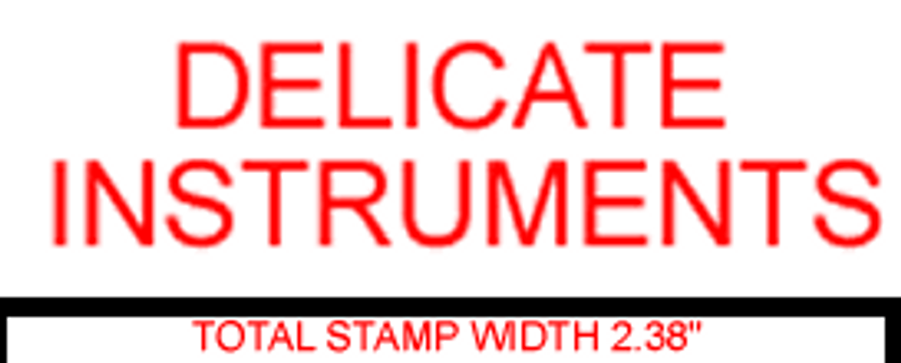 DELICATE INSTRUMENTS Rubber Stamp for mail use self-inking