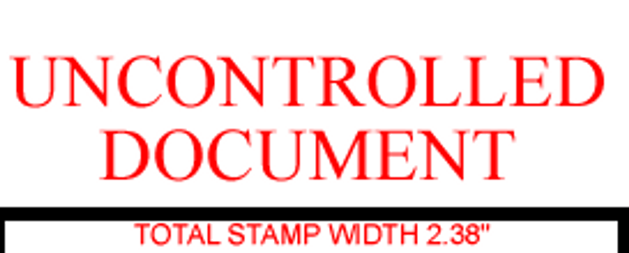 UNCONTROLLED DOCUMENT Rubber Stamp for office use self-inking
