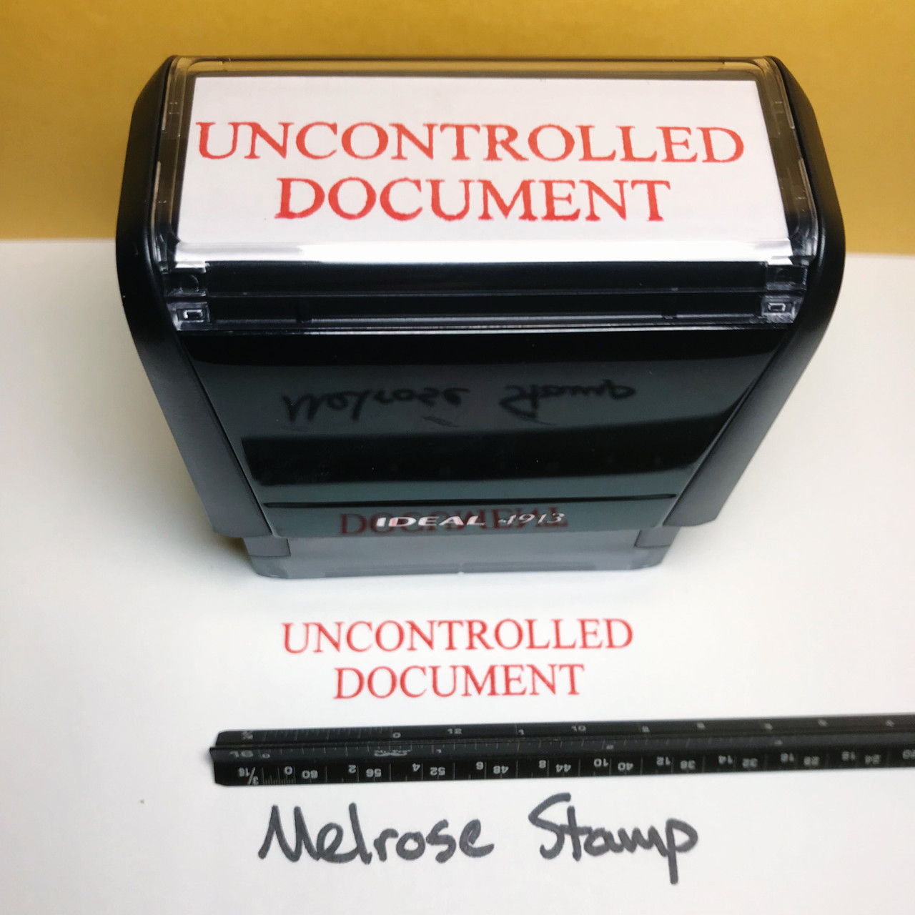 Uncontrolled Document Stamp Red Ink Large 0424A