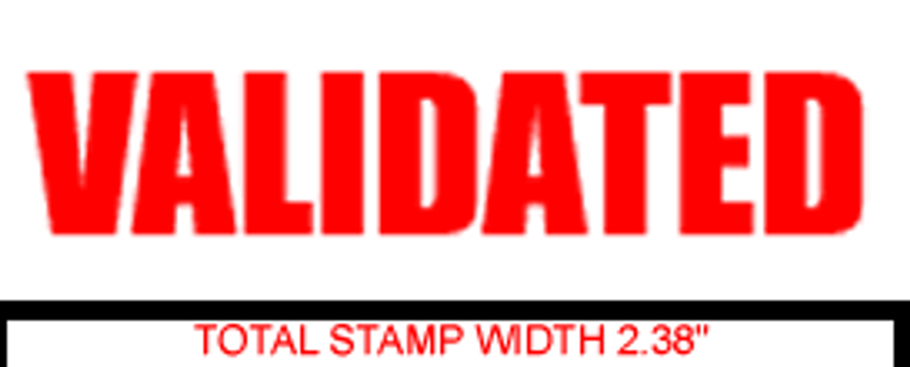 VALIDATED Rubber Stamp for office use self-inking