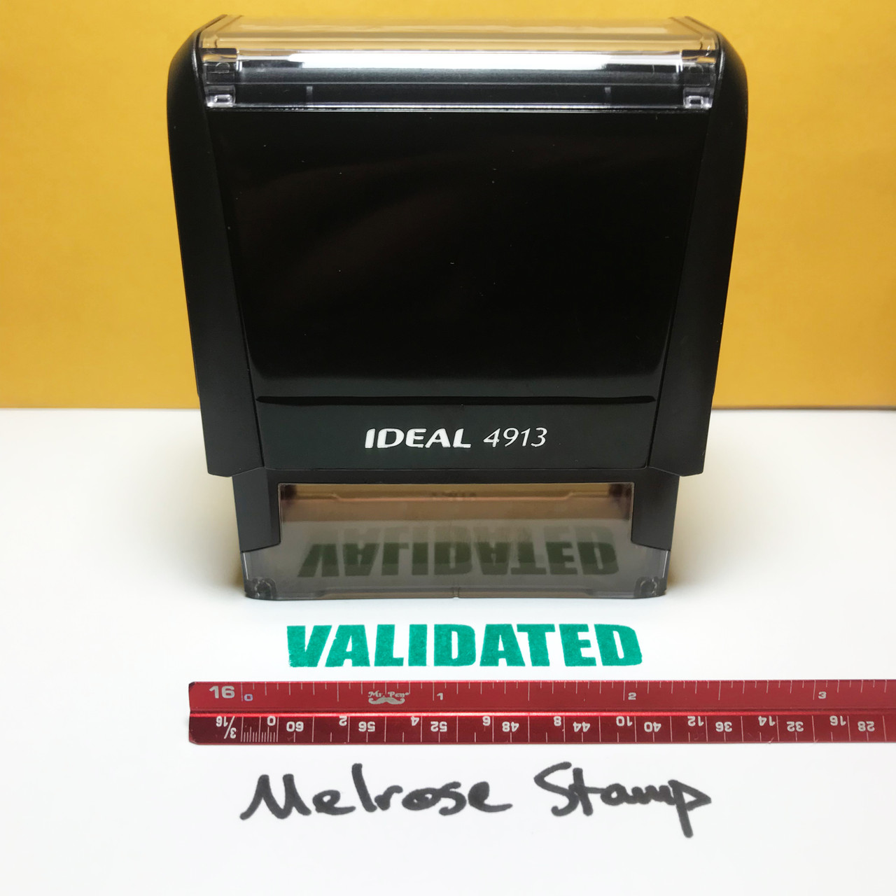 Validated Stamp Green Ink Large 1222B