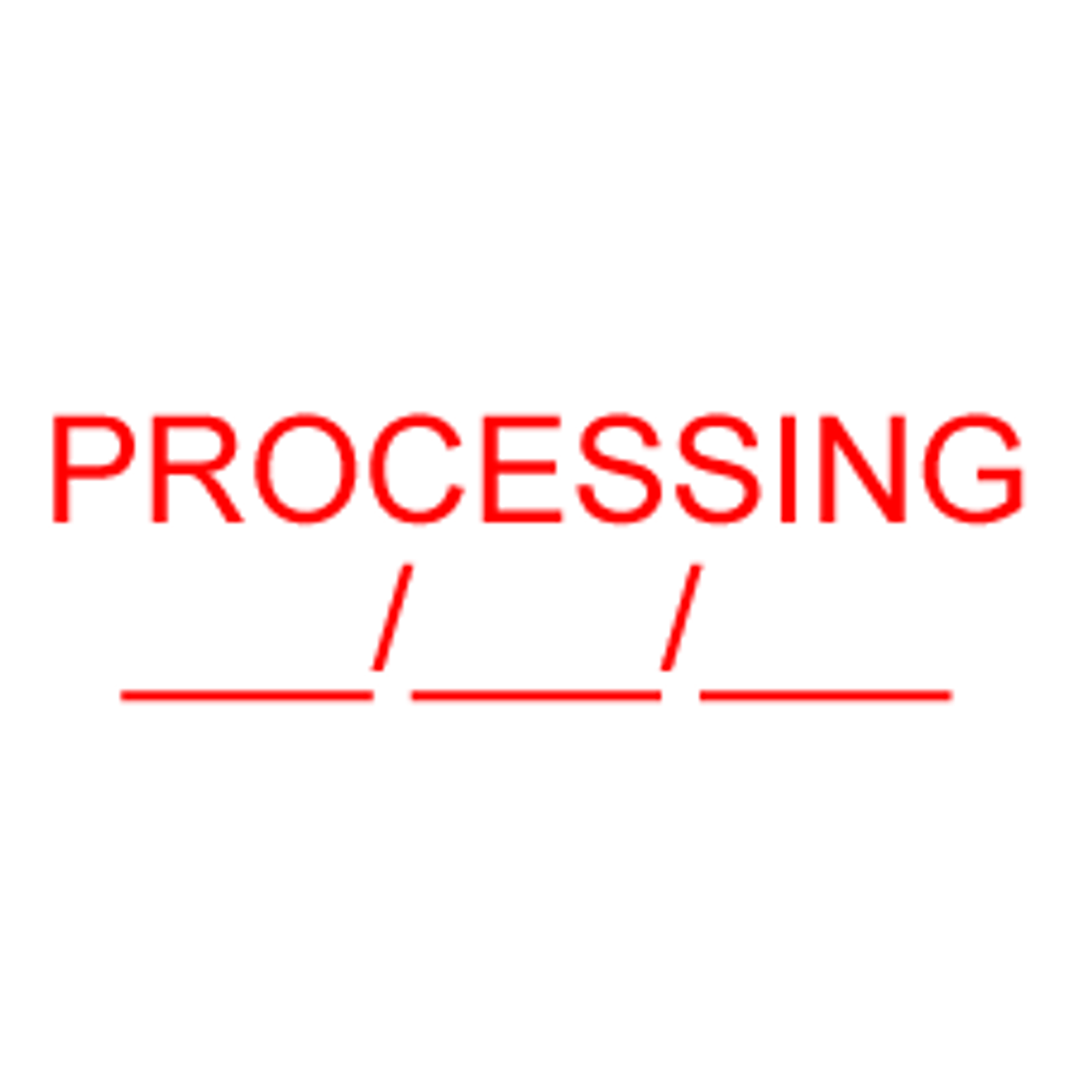PROCESSING w/ date line Rubber Stamp for office use self-inking