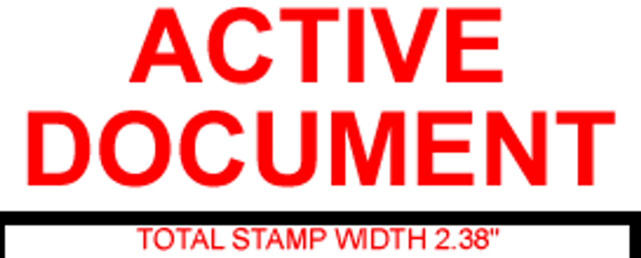 ACTIVE DOCUMENT Rubber Stamp for office use self-inking