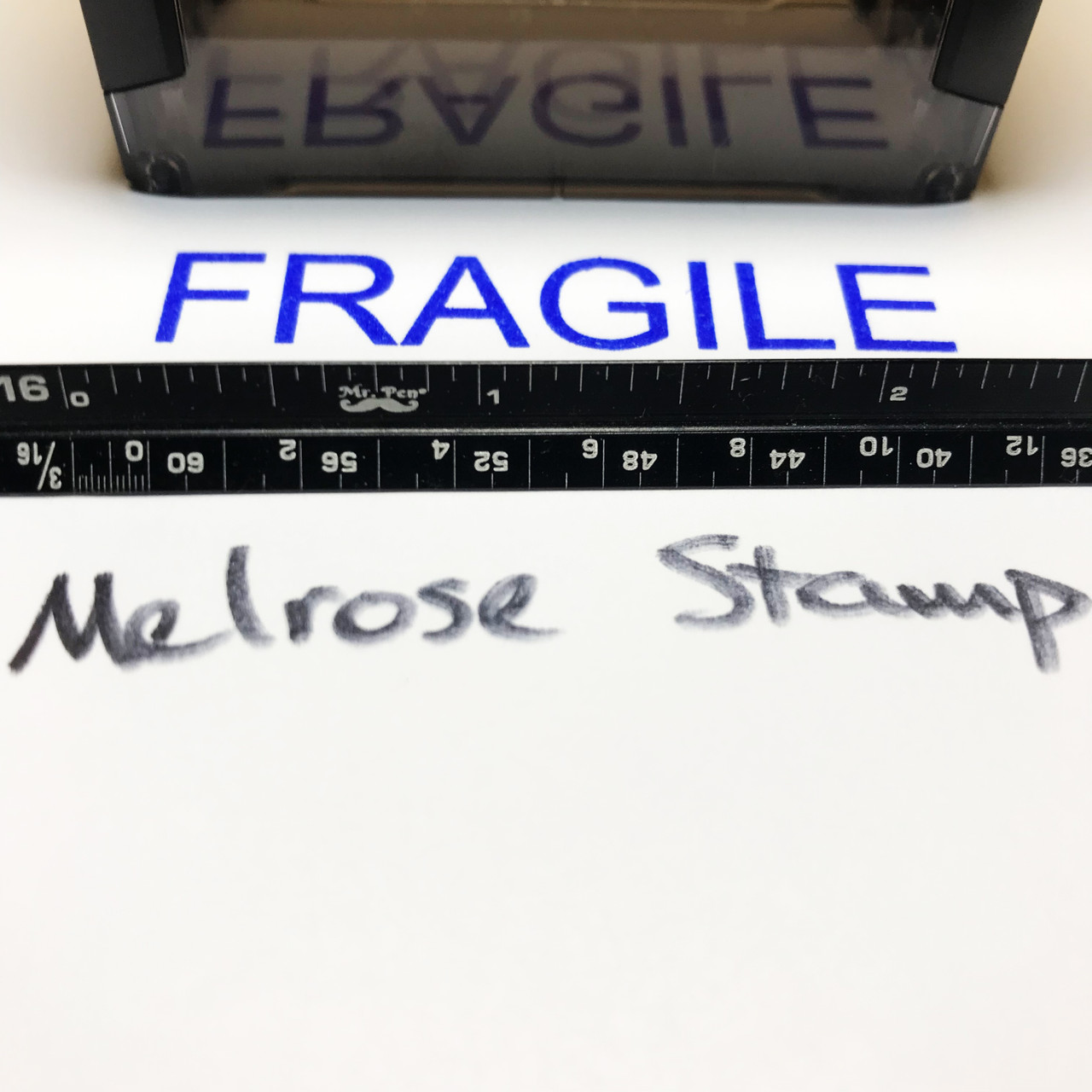 Fragile Stamp Blue Ink Large 0523C