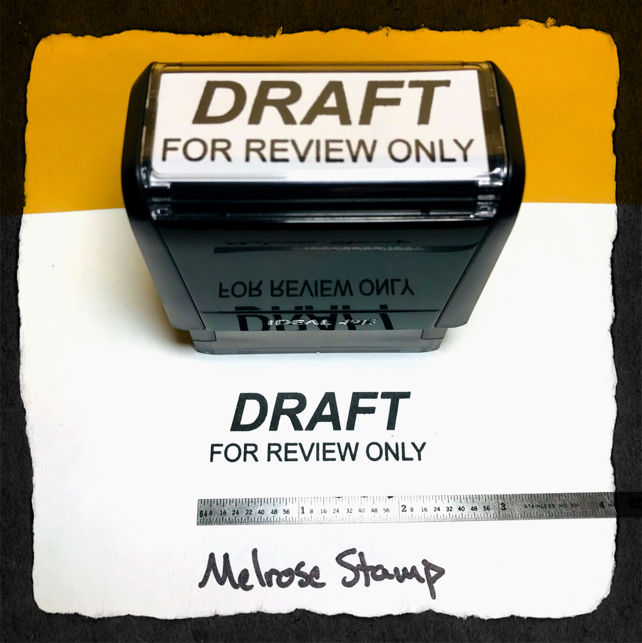 Large Self-Inking Draft with Letter Stamp