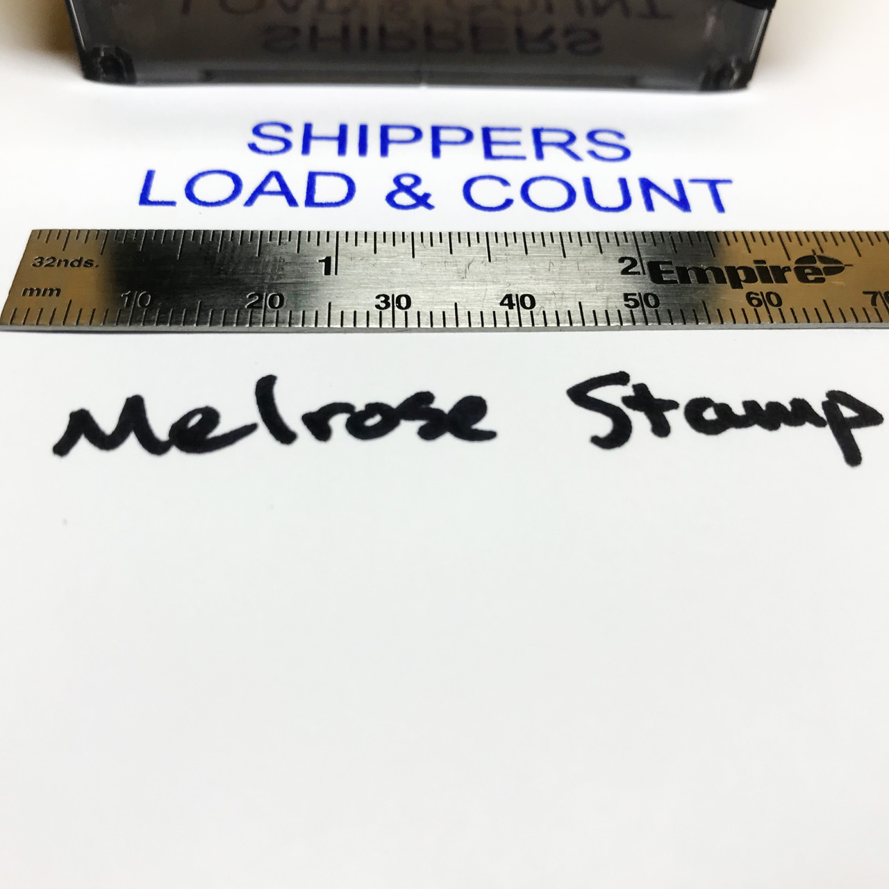 Shippers Load And Count Stamp Blue Ink Large 0123C