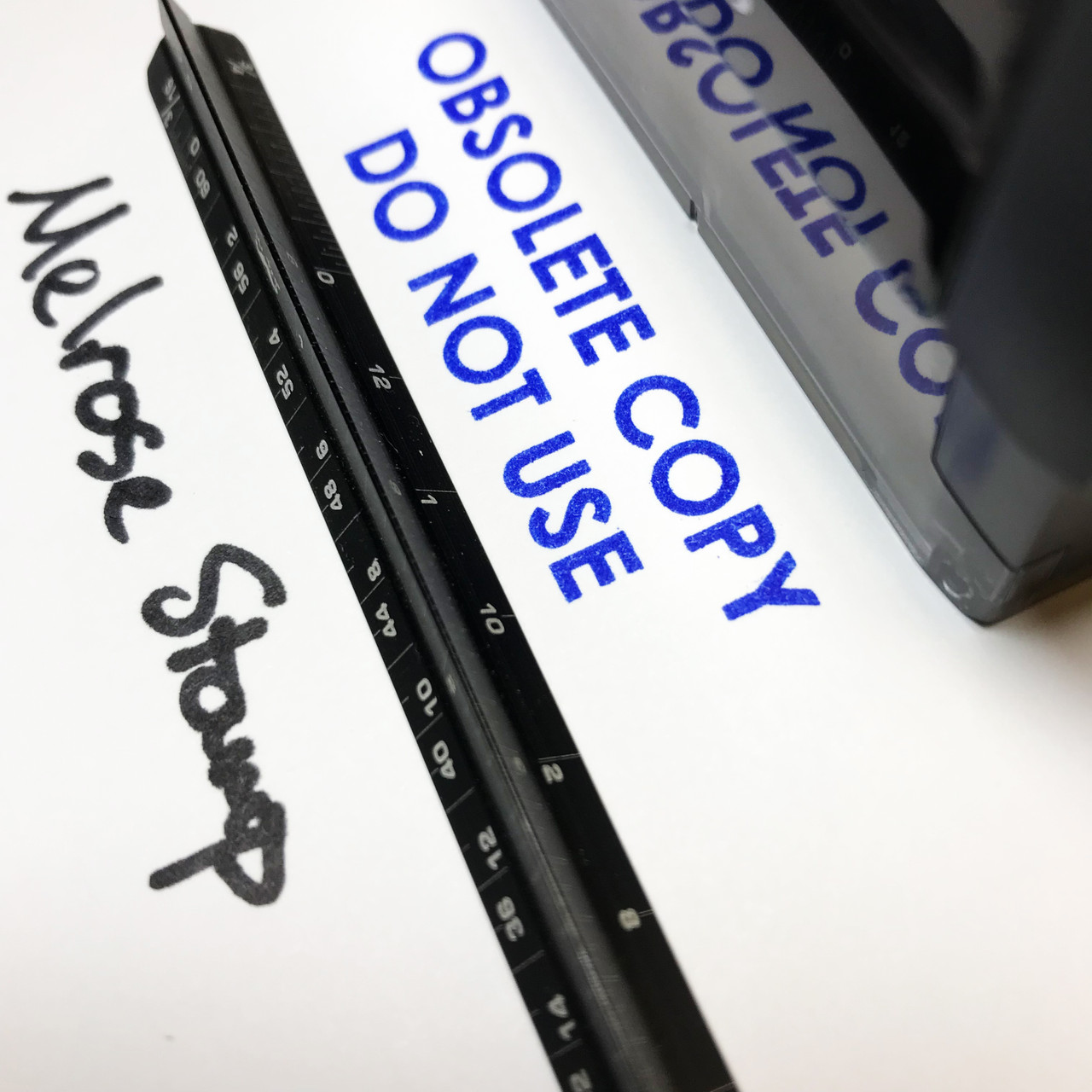 Obsolete Copy Do Not Use Stamp Blue Ink Large 1222B