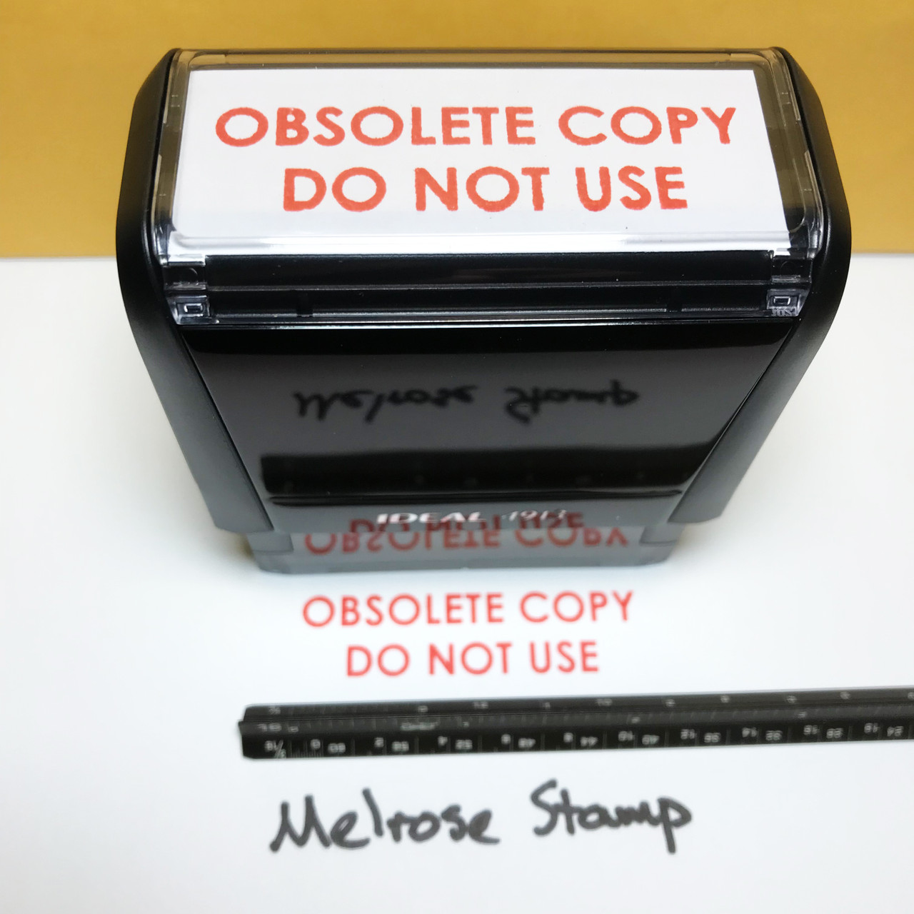 Obsolete Copy Do Not Use Stamp Red Ink Large 1222A