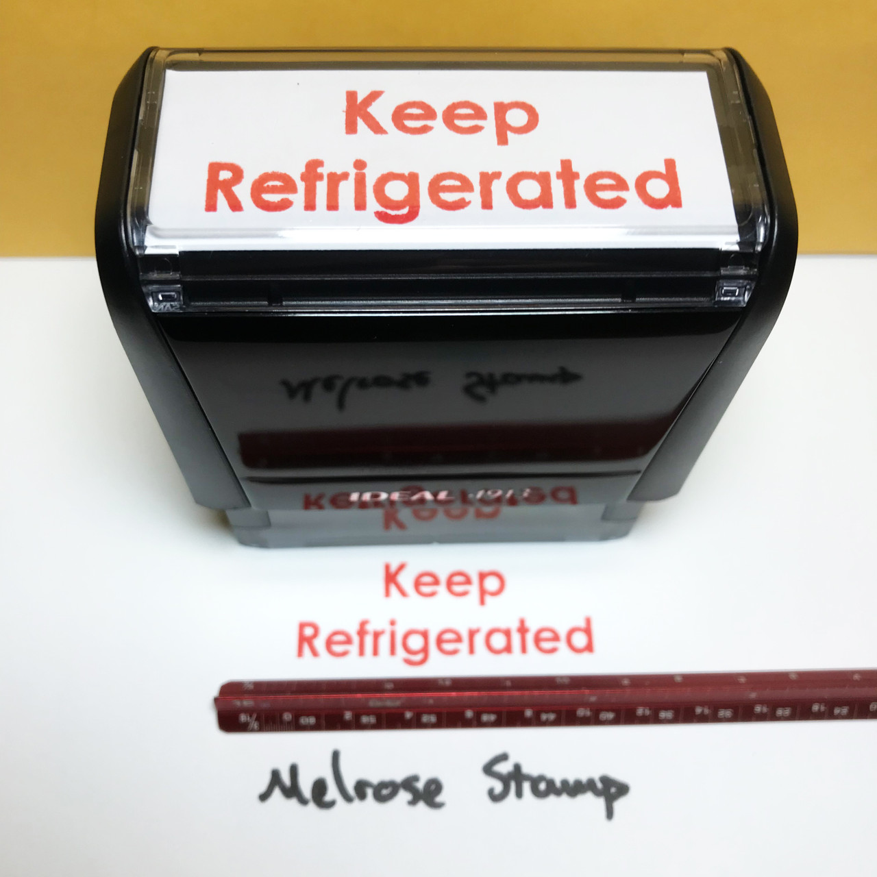 Keep Refrigerated Stamp Red Ink Large 1222A