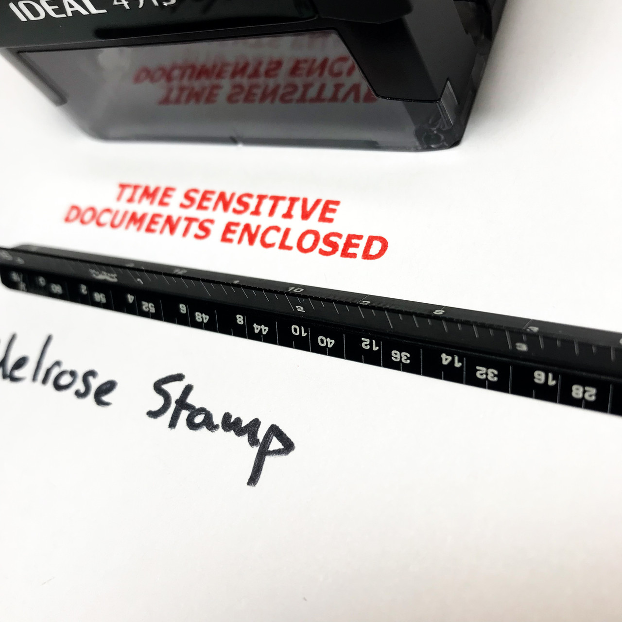 TIME SENSITIVE DOCUMENTS ENCLOSED Rubber Stamp for mail use self-inking