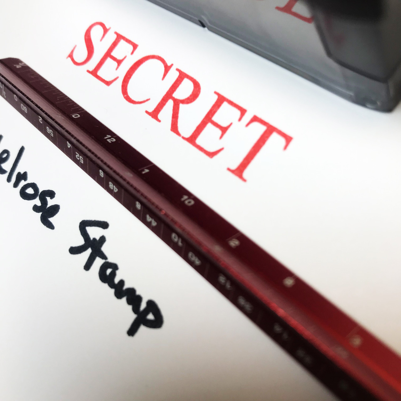 Secret Stamp Red Ink Large 0123D